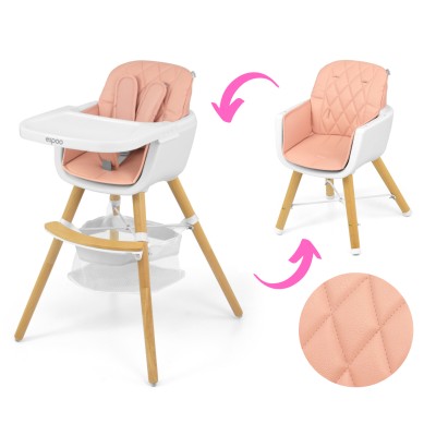 High chair for feeding child Milly Mally Espoo /pink/