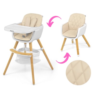 High chair for feeding child Milly Mally Espoo /beige/