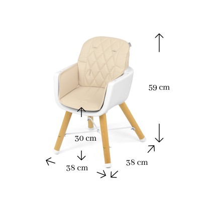 High chair for feeding child Milly Mally Espoo /beige/