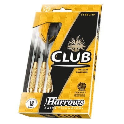 Komplet 3 rzutek HARROWS CLUB BRASS 25 gram /steel tip/