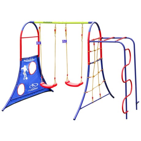 Plac zabaw HUDORA, 2 huśtawki, ścianka i drabinka