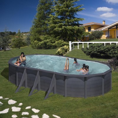 Swimming pool GRE KEA 730 x 375 x120 cm grafit