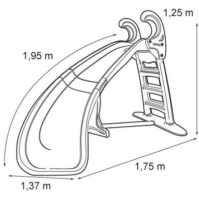 Slide FEBER 195 cm curved