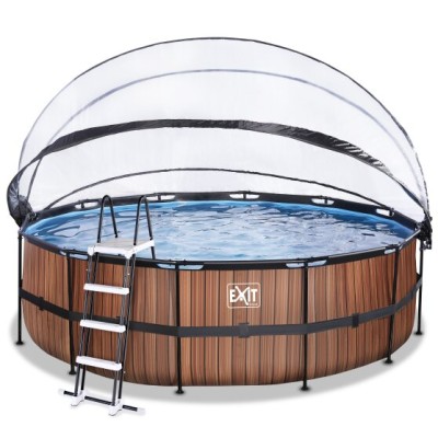 Swimming pool with dome and heat pump EXIT PREMIUM 450 x 122 cm