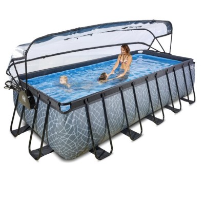 Swimming pool with dome EXIT PREMIUM 540 x 250  x122 cm /grey s