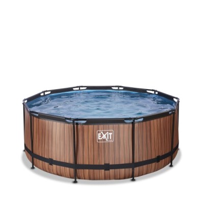 Swimming pool round EXIT PREMIUM 360 x 122 cm/ timber style/