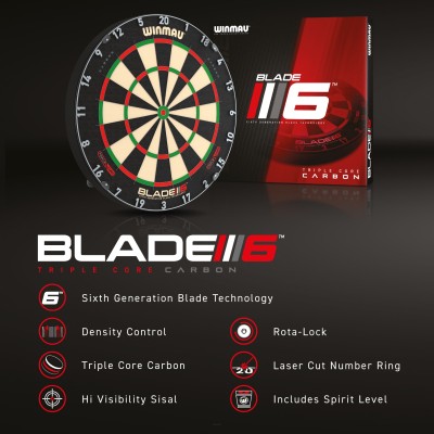 Dartboard t WINMAU BLADE 6 TRIPLE CORE sizal