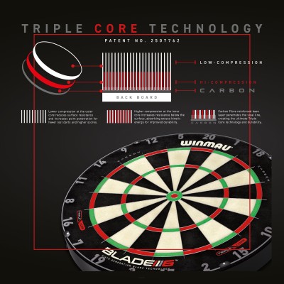 Dartboard t WINMAU BLADE 6 TRIPLE CORE sizal