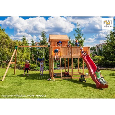 Wooden playground FUNGOO MY SPACE XL MOVE + /teak/