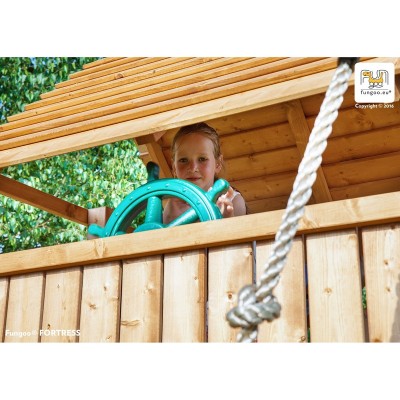 Wooden playground FUNGOO FORTRESS, TIPTOP, RAINBOW /teak/