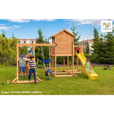 Wooden playground FUNGOO MY SIDE SPIDER /teak/