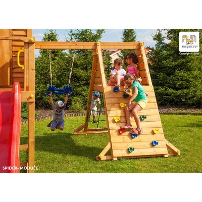 Wooden playground FUNGOO MY SIDE SPIDER /teak/