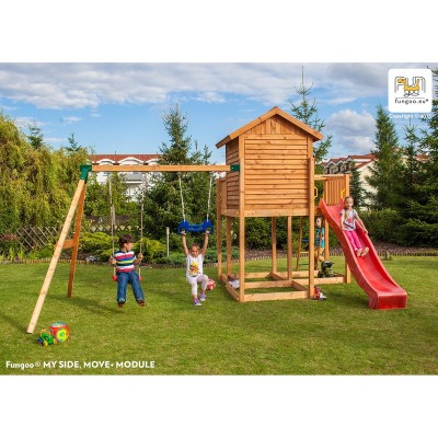 Wooden playground FUNGOO MY SIDE, MOVE+ /teak/