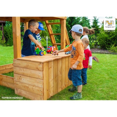 Wooden playground FUNGOO FORTRESS TOYBOX /teak/