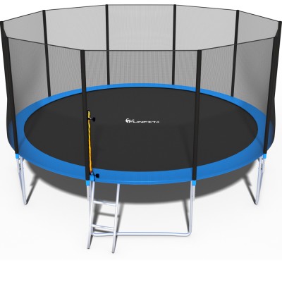 Trampoline with net and ladder 490 cm