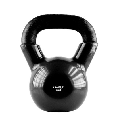 KETTLEBELL ŻELIWNY POKRYTY WINYLEM HMS KNV 8 KG CZARNY