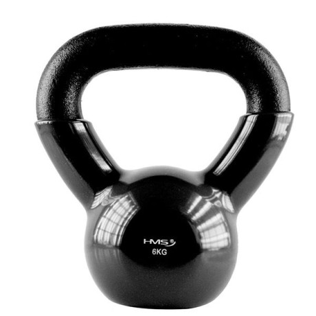 KETTLEBELL ŻELIWNY POKRYTY WINYLEM HMS KNV 6 KG CZARNY