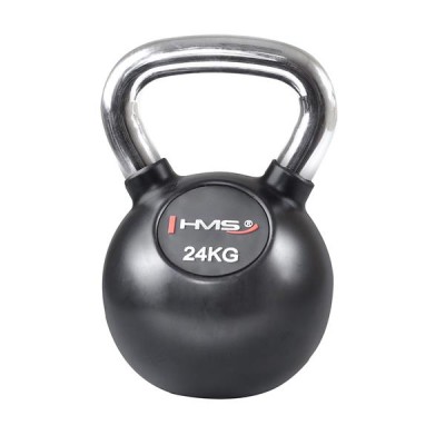 KETTLEBELL ŻELIWNY POKRYTY GUMĄ HMS KGC 24 KG