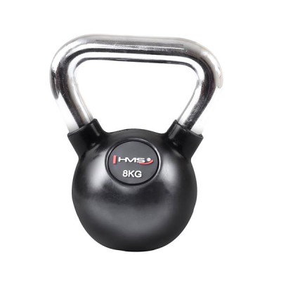 KETTLEBELL ŻELIWNY POKRYTY GUMĄ HMS KGC 8 KG