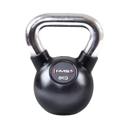 KETTLEBELL ŻELIWNY POKRYTY GUMĄ HMS KGC 6 KG