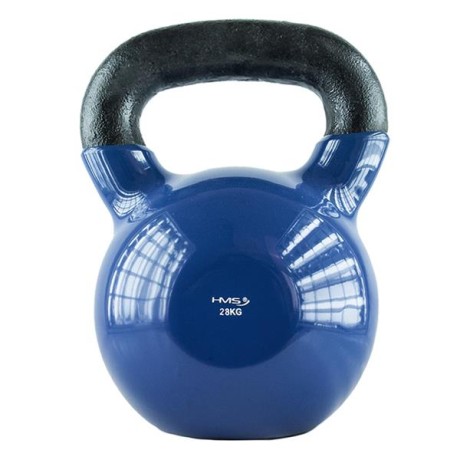 KETTLEBELL ŻELIWNY POKRYTY WINYLEM HMS KNV 28 KH NIEBIESKI