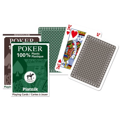 Plastic card POKER PIATNIK /brown rewers/