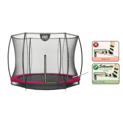 Trampoline inground with net EXIT SILHOUETTE 305 cm