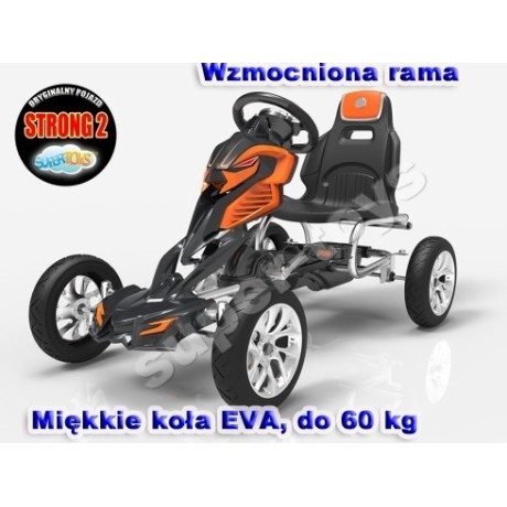 MEGA GOKART MIĘKKIE KOŁA EVA 5-12 lat,  DO 60 KG/1504