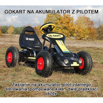 Gokart na akumulator sterowany pilotem  pompowane koła /PB9788