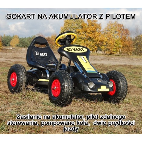 Gokart na akumulator sterowany pilotem  pompowane koła /PB9788