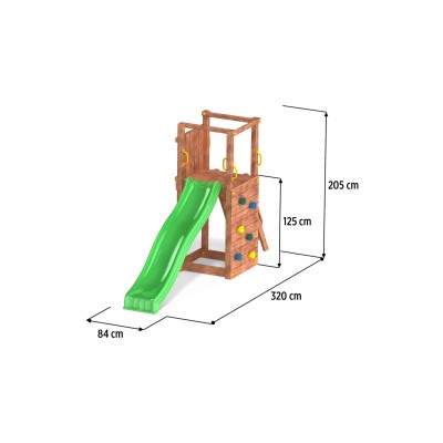 Wooden playground FUNGOO TIPTOP /teak/