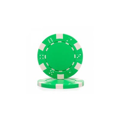 Plastic token DICE 11,5g /green/