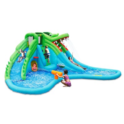 Inflatable double water slide COCCODRILLO