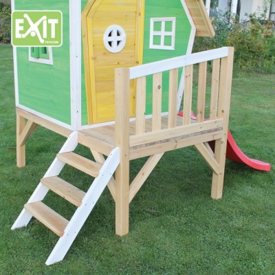 Wooden play house EXIT FANTASIA 300 / yellow-green/