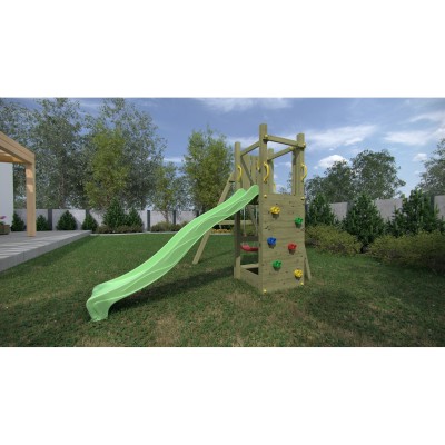 Wooden playground FUNGOO FUNNY 3 with seat swing and sandbox /KD