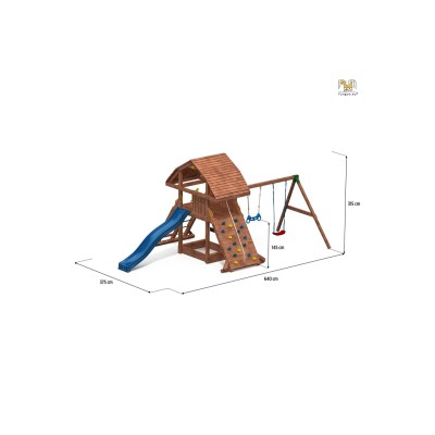 Wooden playground FUNGOO GIANT MOVE, BEACH /teak/