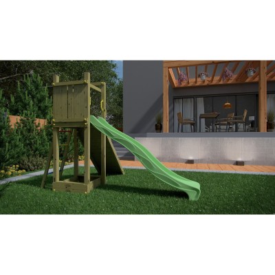 Wooden playground FUNGOO FUNNY 3 with ramp and sandbox /KDI/