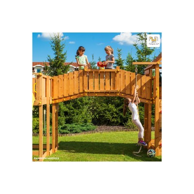 Wooden playground FUNGOO MAXI JOYFUL CASTEL /teak/