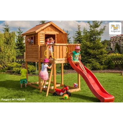 Wooden playground FUNGOO MY HOUSE /teak/