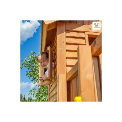 Wooden playground FUNGOO MAXI PLAY BOX /teak/