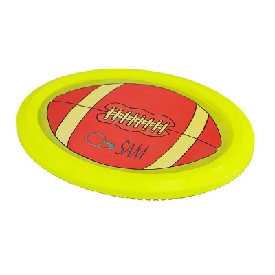 Air hockey puck RUGBY 65 mm x 80mm yellow