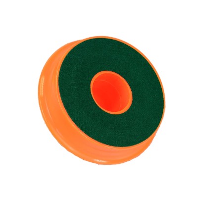 Air hockey pusher with felt 100 mm orange