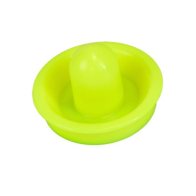 Air hockey pusher with felt 100 mm yellow