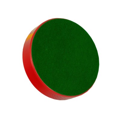 Air hockey pusher with felt 96 mm red