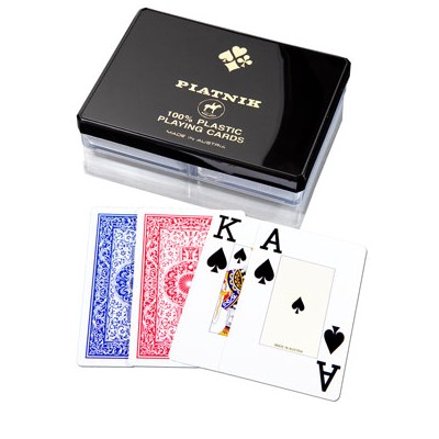 STANDARD PIATNIK "L"double deck plastic playing cards