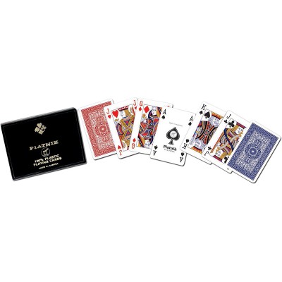 STANDARD PIATNIK double deck plastic playing cards in a box