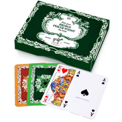 BRIDGE POKER WHIST PIATNIK double deck playing cards in a box