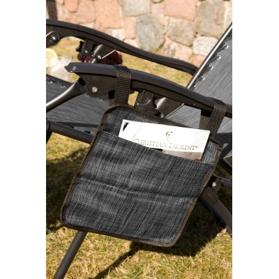 Garden deck chair with a sunshade /grey/