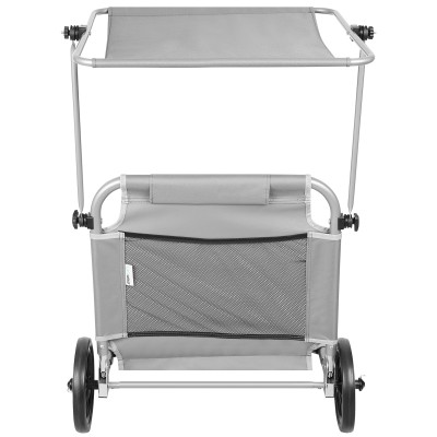 Sunbed with wheels /grey/