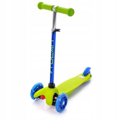 Scooter METEOR TUCAN with LED wheels /green - blue/